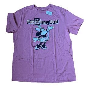 Disney Parks 2024 Minnie Mouse Walt Disney World T-shirt Pink Size L New